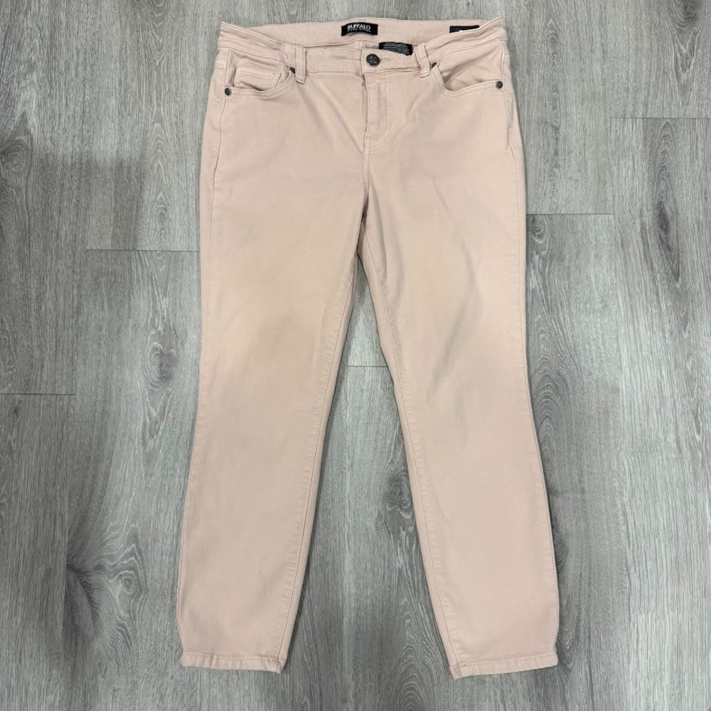 Buffalo David Bitton Jeans Womens 10 Pink Skinny Stretch Denim Mid Rise Capri